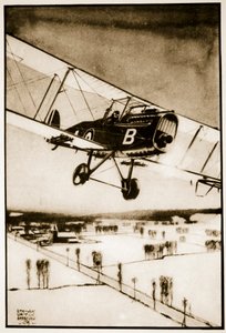R.A.F pomaga przerwać strajk transportowy autorstwa Stanley Orton Bradshaw