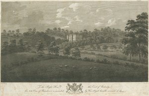 Beaudesert Hall and Park: staloryt, bd [1762-1802] (druk) autorstwa Stebbing Shaw