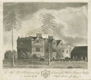 Bushbury - Moseley Old Hall: grawerowanie akwatinty i [XVIII wiek] autorstwa Stebbing Shaw