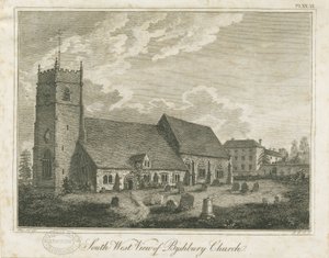 Kościół Bushbury: grawerowanie i [?XVIII wiek] autorstwa Stebbing Shaw