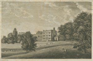 Butterton Hall: grawerowanie i [?XVIII wiek] (druk) autorstwa Stebbing Shaw