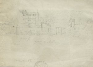 Zamek Caverswall: rysunek ołówkiem, bd [c 1800] (rysunek) autorstwa Stebbing Shaw