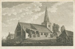 Church Eaton Church: grawerowanie, nd [c 1800] (druk) autorstwa Stebbing Shaw