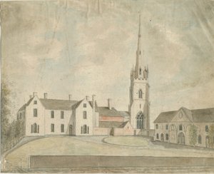 Clifton Campville Church: malarstwo akwarela i [ok. 1790] autorstwa Stebbing Shaw