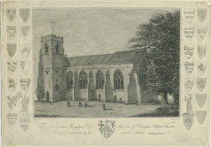 Drayton Bassett Church: grawerowanie, bd [1762-1802] (druk) autorstwa Stebbing Shaw