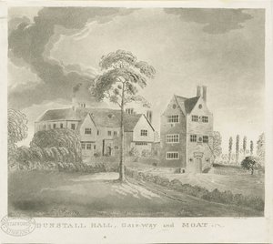 Dunstall Hall: grawer akwatinta, bd [1762-1802] (druk) autorstwa Stebbing Shaw