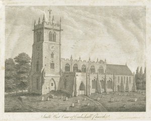 Kościół Ecclesall: grawerowanie i [XVIII wiek] (druk) autorstwa Stebbing Shaw