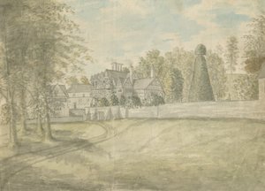 Wioska Great Barr - Stary Dom Tudorów: akwarela, bd [1762-1802] autorstwa Stebbing Shaw