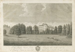 Hagley Hall: grawerowanie autorstwa Stebbing Shaw