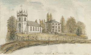 Kościół Haughton: malowanie akwarelą, 1801 autorstwa Stebbing Shaw