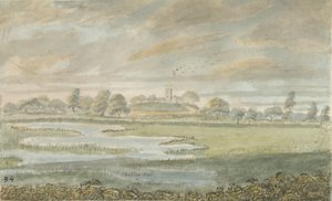 High Offley Church: malowanie akwarelą, bd [1762-1802] autorstwa Stebbing Shaw