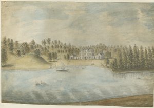 Himley Hall: malarstwo akwarelowe, bd [1762-1798] autorstwa Stebbing Shaw