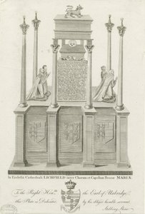 Katedra w Lichfield - Grób Williama Pageta: grawerowanie, bd [1762-1798] (druk) autorstwa Stebbing Shaw