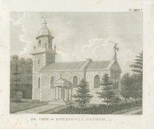 Kościół Patshull: grawerowanie, bd [1762-1802] autorstwa Stebbing Shaw