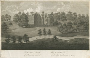 Prestwood Hall: rycina, bd [1762-1802] (druk) autorstwa Stebbing Shaw