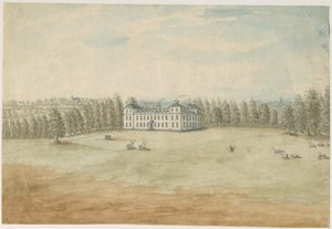 Sandwell Park - Hall: akwarela, nd [1762-1798] autorstwa Stebbing Shaw