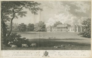 Shugborough Hall: grawerowanie, nd [ok. 1802] (druk) autorstwa Stebbing Shaw