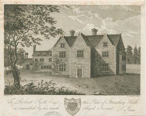 Streethay Hall: rycina, bd [koniec XVIII w.] (druk) autorstwa Stebbing Shaw