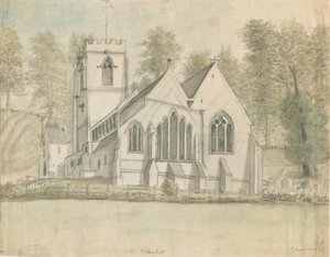 Kościół Tettenhall: malarstwo akwarela, ndc 1794] autorstwa Stebbing Shaw