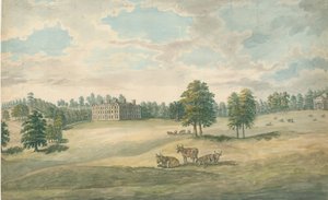 Weston-under-Lizard - Hall: akwarela, bd [1762-1802] autorstwa Stebbing Shaw