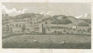 Wolseley - Colwich Church and Oakedge House: grawerowanie autorstwa Stebbing Shaw