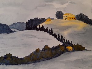 Toskania w dwóch kolorach autorstwa Steegs Art Karin
