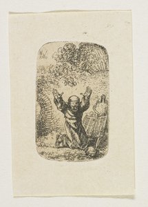 Mnich w modlitwie autorstwa Stefan Juliusz Norblin de la Gourdaine