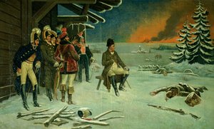 Napoleon w Maloyaroslavets (olej na płótnie)