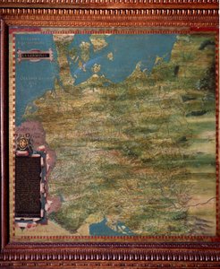 Niemcy Karta wykonana przez Stefano Bonsignori (?-1589) włoski kosmograf i malarz. Około 1581 r. Florencja, Palazzo Vecchio, Sala del Mappamondo