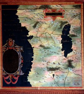 Afryka Zachodnia (Kongo i Angola) Mapa wykonana przez Stefano Bonsignori (?-1589) włoski kosmograf i malarz. Około 1581 r. Florencja, Palazzo Vecchio, Sala del Mappamondo