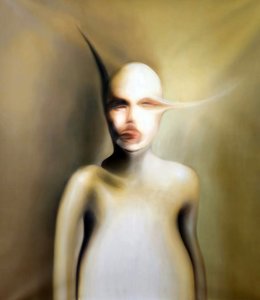 Zniekształcony surrealistyczny portret autorstwa Stefano Mazzolini