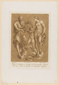 Saturnus, zakochana Wenus Plafondschilderingen van de Loggia di Galatea in de Villa Farnesina te Rome (tytuł serii)
