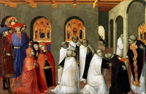 Cud Najświętszego Sakramentu, z predelli Ołtarza Najświętszej Eucharystii, 1423 (tempera na desce)