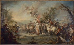 Alegoria zwycięstwa Katarzyny Wielkiej nad Turkami i Tatarami autorstwa Stefano Torelli