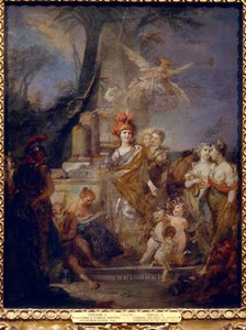 Cesarzowa Katarzyna II (1729-1796) jako Minerwa w kręgu muz. Obraz Stefano Torelli (1712-1784), olej na płótnie. sztuka włoska