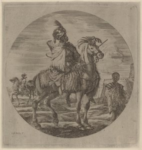 Czarny Jeździec. autorstwa Stefano della Bella