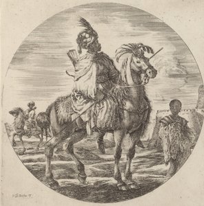 Czarny Jeździec. autorstwa Stefano della Bella