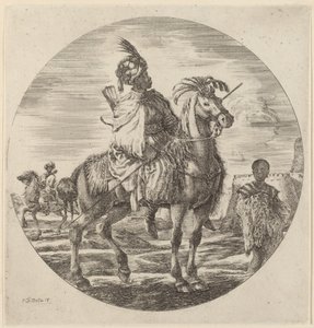 Czarny jeździec autorstwa Stefano della Bella
