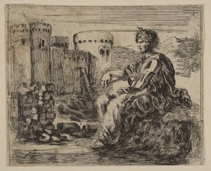 Amphion, z Game of Mythology Game of Mythology, 1644. autorstwa Stefano della Bella