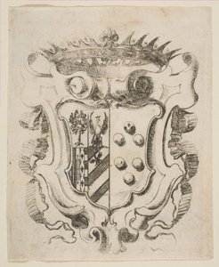 Ramiona Medyceuszy z Della Rovere, 1637. autorstwa Stefano della Bella