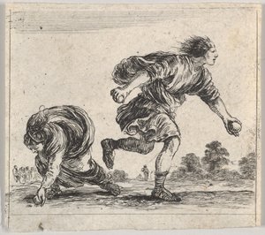 Atalanta i Hippomenes, z Game of Mythology Jeu de la Mythologie, 1644.
