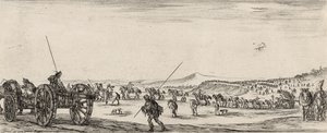 Inne Conduite de Cannons (akwaforta na papierze wykładanym) autorstwa Stefano della Bella