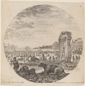 Campo Vaccino, 1646. autorstwa Stefano della Bella