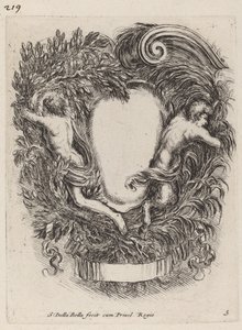 Kartusz z Apollo i Panem, 1647. autorstwa Stefano della Bella