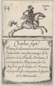 Charles Sept.-e Prince facile..., z Gry królów Francji Jeu des Rois de Fr..., 1644. autorstwa Stefano della Bella