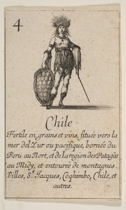Chile, z „Gry w geografii”, Gra w geografię, 1644. autorstwa Stefano della Bella