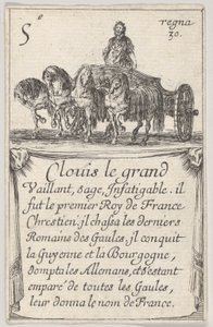 Clovis le grand Vaillant, mędrzec..., z "Gry królów Francji" Jeu des Rois de F..., 1644.