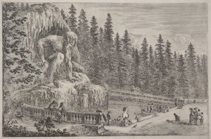 Kolosalny posąg Apeninów autorstwa Stefano della Bella