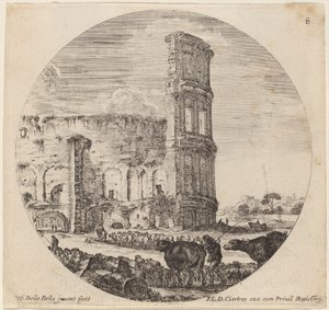 Koloseum, 1646. autorstwa Stefano della Bella