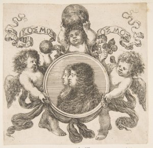 Cosimo de Medici, książę Toskanii i jego żona, Małgorzata Louise dOrleans, 1661. autorstwa Stefano della Bella